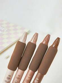 1 Miếng Đồ họa Chữ cái Màu sắc tùy ý Bút Gel - Cà phê nâu - Xem 6