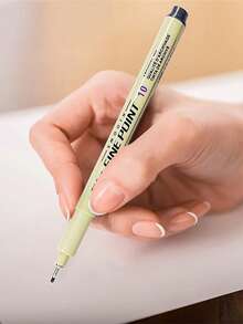 12入組字母圖案中性筆 - 黑色 - 查看 7