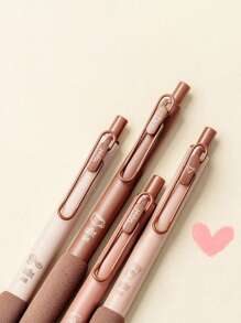 1 Miếng Đồ họa Chữ cái Màu sắc tùy ý Bút Gel - Cà phê nâu - Xem 8