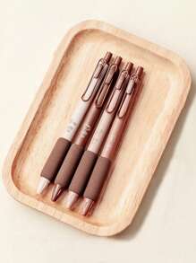 1 Miếng Đồ họa Chữ cái Màu sắc tùy ý Bút Gel - Cà phê nâu - Xem 9