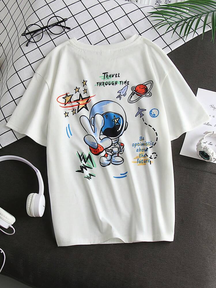 Tween Boy's Joint Vacation Knit Round Neck Short Sleeve T-Shirt