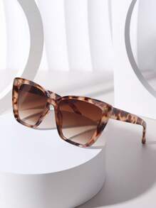 1 chiếc kính mát gọng mèo họa tiết da báo dành cho nữ thích hợp để đeo hàng ngày khi đi nghỉ hè ở bãi biển, ngoài trời, du lịch - Nhiều màu - Xem 1