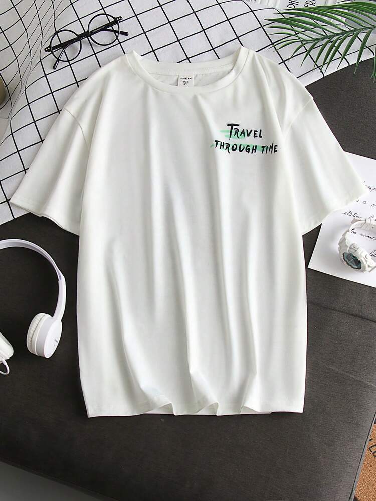 Tween Boy's Joint Vacation Knit Round Neck Short Sleeve T-Shirt