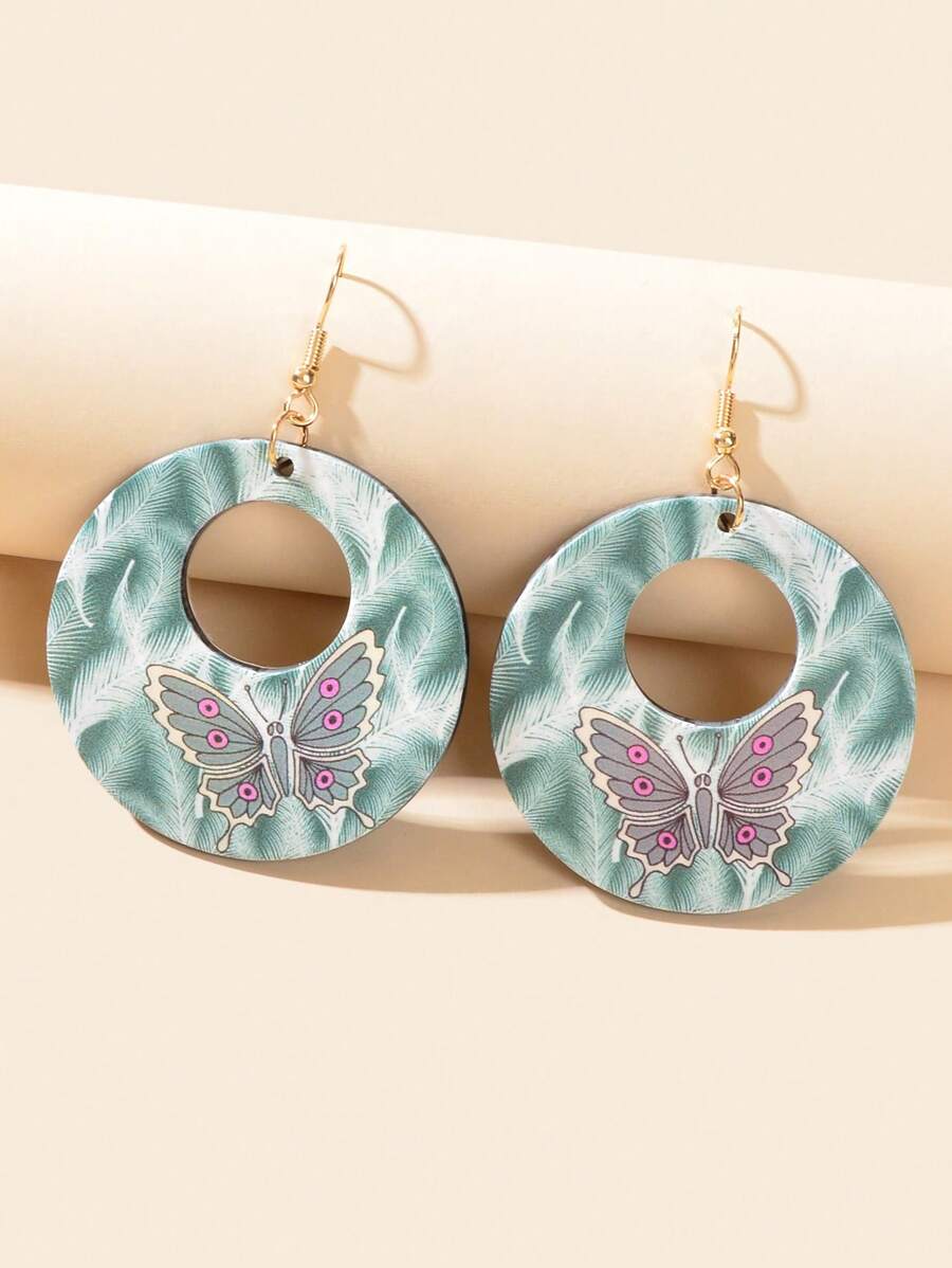 1 đôi bông tai hình con bướm thời trang cho phụ nữ để trang trí hàng ngày - Nhiều màu - Xem 1