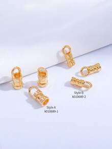 10入組/套時尚DIY首飾配件適合女士DIY首飾製作 - 金黃色 - 查看 1