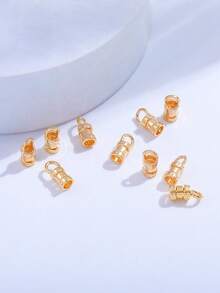 10入組/套時尚DIY首飾配件適合女士DIY首飾製作 - 金黃色 - 查看 2