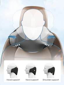 1pc Car Neck Pillow - Grey - View 8