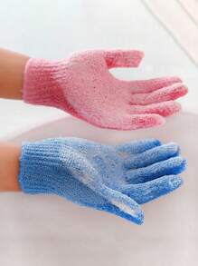 Fingerless Bathing Glove/ Five-finger Bathing Glove, Bathroom Cleaning Accessory - Multicolor - View 3