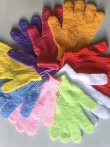 Fingerless Bathing Glove/ Five-finger Bathing Glove, Bathroom Cleaning Accessory - Multicolor - View 5