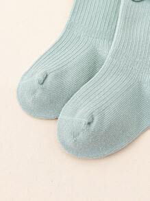 5pairs Baby Girl Lettuce Trim Crew Socks - Multicolor - View 6