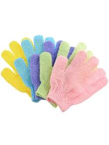 Fingerless Bathing Glove/ Five-finger Bathing Glove, Bathroom Cleaning Accessory - Multicolor - View 4