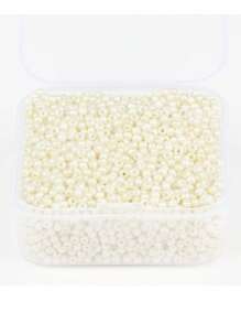 4000 顆/盒 2*2 毫米圓形玻璃籽珠適用於 Diy 工藝、手鍊、項鍊、珠寶製作