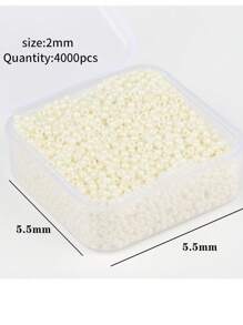 4000 顆/盒 2*2 毫米圓形玻璃籽珠適用於 Diy 工藝、手鍊、項鍊、珠寶製作