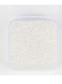 1 盒/4000 顆 2 毫米圓形玻璃籽珠適用於 Diy 工藝品珠寶製作手鍊項鍊 - 白色 - 查看 3