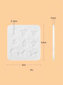 1入組矽膠創意動物設計DIY矽膠模具 - 無色 - 查看 3