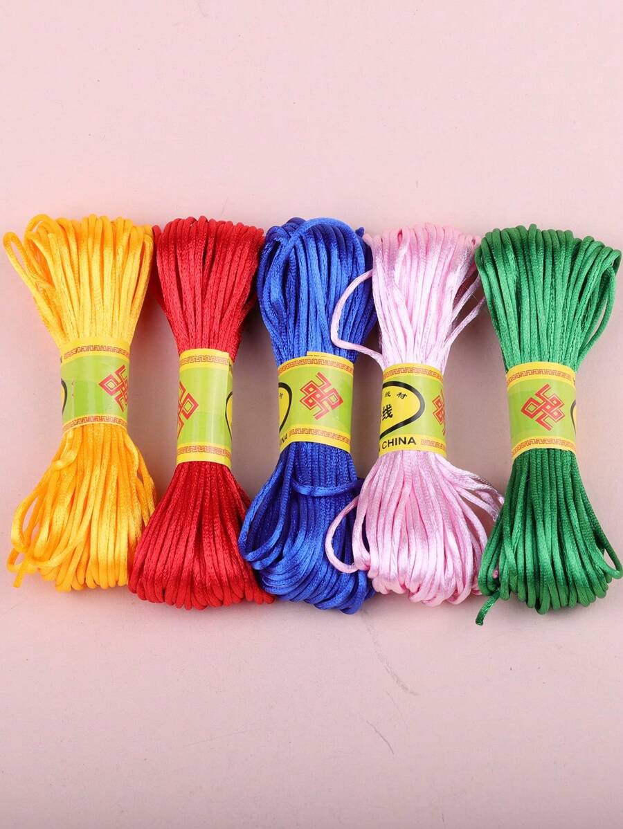 5 Bundles 10m Colorful Handicraft Braided Cord For Diy Jewelry Making - Multicolor - View 1