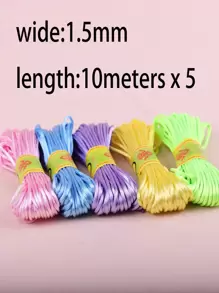 束 X 10m 彩色手工編織繩，適合 Diy 珠寶製作