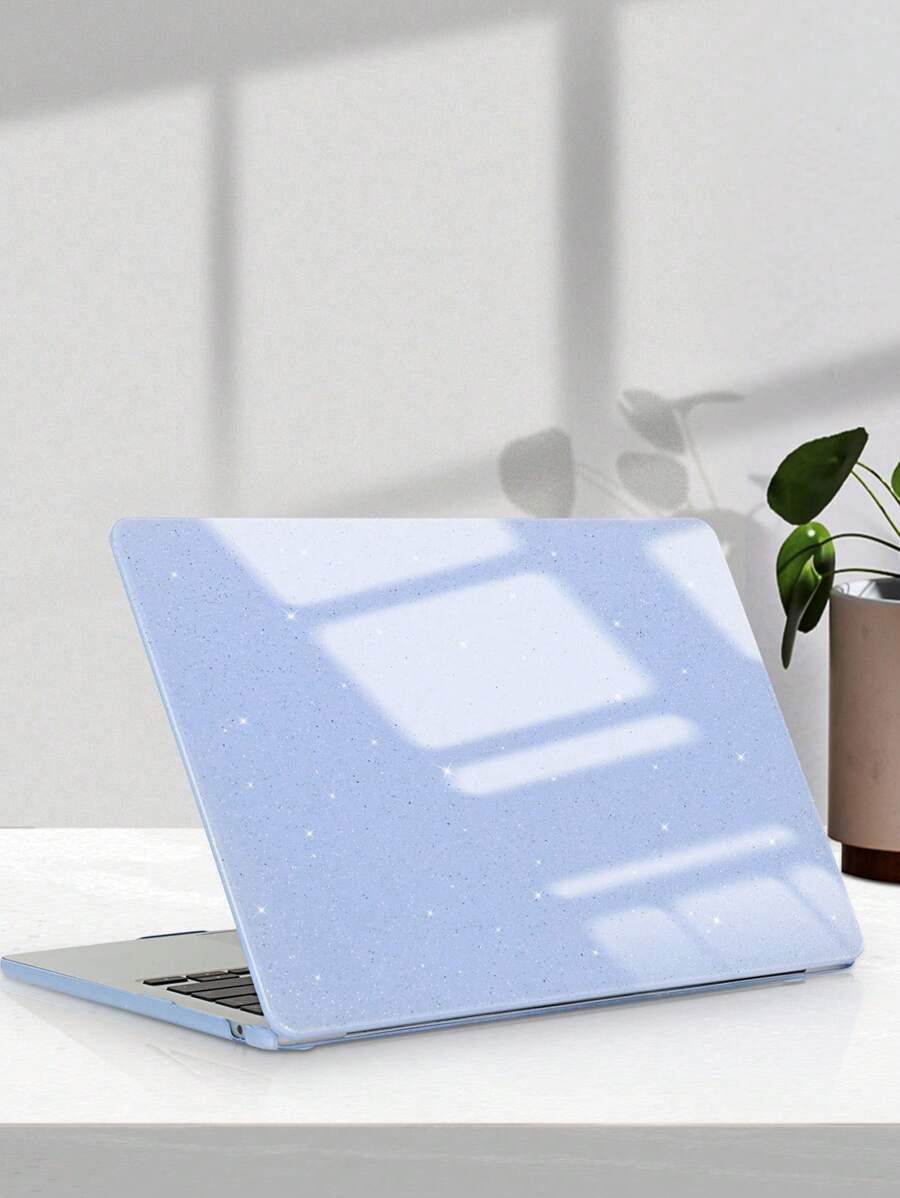 2 piezas Funda brillante compatible con MacBook - Azul - Ver 1