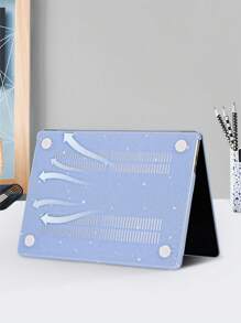 2 piezas Funda brillante compatible con MacBook - Azul - Ver 2