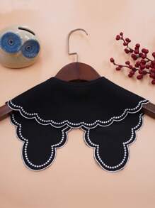 1入組刺繡細節時尚肩領適合日常生活 - 黑色 - 查看 2