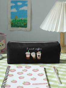 1 hộp bút chì họa tiết trà sữa - Nhiều màu - Xem 1