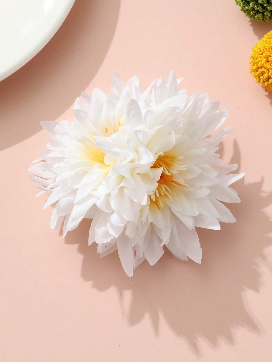 Kẹp tóc trang trí hoa - trắng - Xem 1