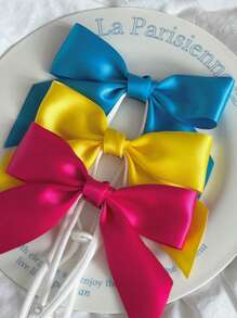 1pc Bow Decor Random Pet Headwear For Cat For Decoration - Multicolor - View 2