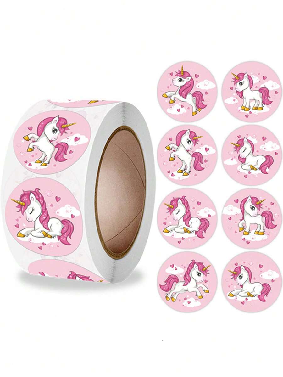 500pcs/roll Cartoon Reward Stickers - Multicolor - View 1