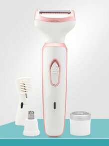 4 合 1 女士丝滑电动脱毛套装 - 干湿两用，USB 充电式，便携，全身使用，包括电动毛发修剪器、比基尼修剪器、眉毛修剪器、鼻毛修剪器 - 便携，温和脱毛 - 完美的女性礼物和母亲节礼物 - 白色 - 查看 6