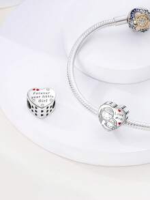 1入組人像圖案心DIY珠子 - 金色 - 查看 2