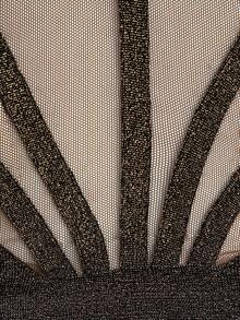 Hauture Vestido De Brillo Fruncido Con Un Solo Hombro - Dorado - Ver 6