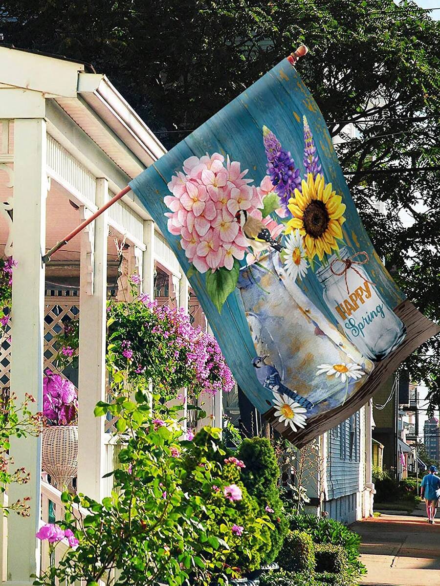 1 lá cờ vườn hoa hướng dương - Nhiều màu - Xem 1