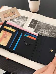 Letter Pattern Tri-Fold Wallet Women For Women Wallet Purse Wallet Small Wallet - Multicolor - View 4