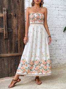 Breezaya 印花抹胸連衣裙 - 彩色 - 查看 3