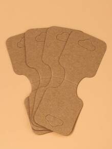 50入組/套復古木頭素色DIY項鍊手環顯示卡適合女士適用於首飾類展示