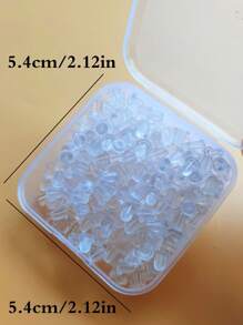 1box Minimalist Clear DIY Earring Back Ear Plugs For Women For Jewelry Making - Clear - View 3
