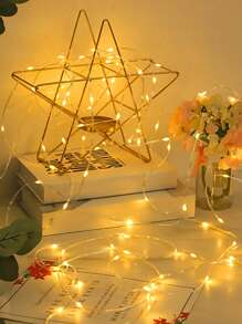 1入組10/20/30/50/100led 1/2/3/5/10m塑料燈串臥室浪漫可延長裝飾燈 - 黃色 - 查看 7