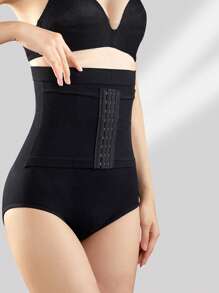 Sports Outdoor 1pc Sports Waist Belt Shapewear Waist Trainer Corset Shapewear Shorts Gym Accessories - Black - View 2