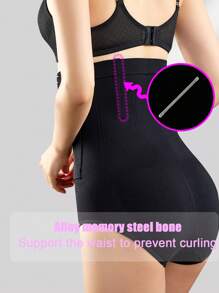 Sports Outdoor 1pc Sports Waist Belt Shapewear Waist Trainer Corset Shapewear Shorts Gym Accessories - Black - View 4