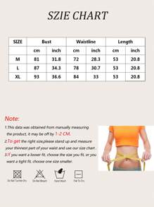 1pc Two Tone Synthetic Rubber Corset Shapewear Waist Trainer Corset - Black - View 3