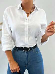 RueChic Camisa de hombro caído de una sola pieza larga, blusas de verano para vacaciones