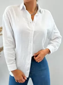 RueChic Camisa de hombro caído de una sola pieza larga, blusas de verano para vacaciones