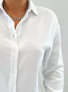 RueChic Camisa de hombro caído de una sola pieza larga, blusas de verano para vacaciones