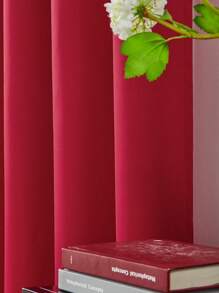 Rèm một tấm chắc chắn, Rèm đơn Polyester tối giản cho phòng ngủ và phòng khách - Đỏ - Xem 7