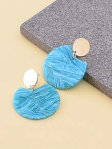 Hoa tai tròn axit axetic - Màu xanh ngọc - Xem 6