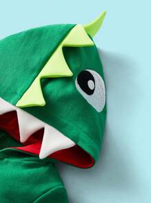 SHEIN Kombinezon z kapturem dla dziewczynki z wzorem 3D