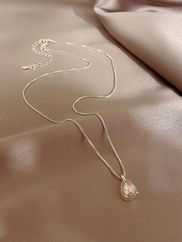 Waterdrop Charm Necklace SHEIN USA