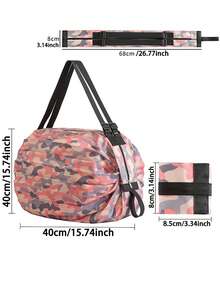 1pc Camo Pattern Storage Bag, Modern Polyamide Portable Storage Bag For Home - Apricot - View 3
