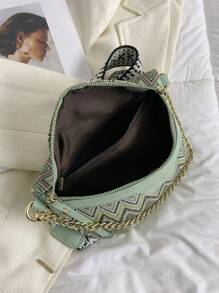 Fanny Pack họa tiết hình học cổ điển nhỏ - màu xanh lá - Xem 5