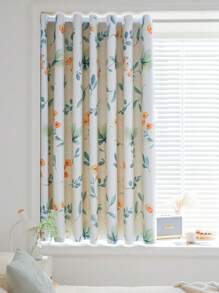 1 件小橙花印花窗簾 - 彩色 - 查看 2